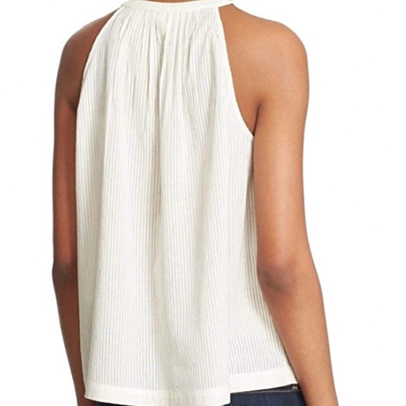 JOIE Arabeth Shadow-Striped Cotton Sleeveless Top XS - Picture 11 of 13